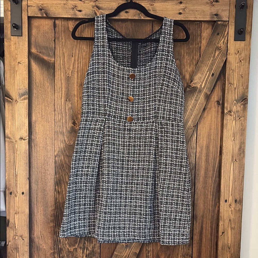 SHEIN Black and White Tweed Dress